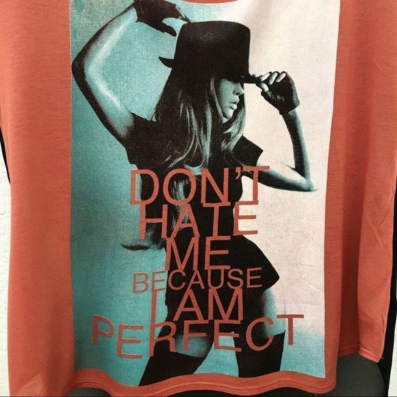 Don’t Hate Me Because I’m Beautiful Sheer Back Top - Picture 2 of 6